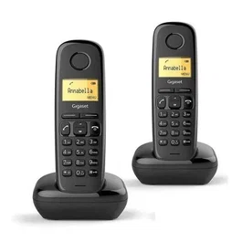 Gigaset A170 - Teléfono fijo inalámbrico con base Duo, Negro